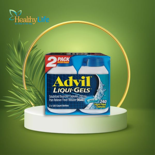  Viên uống giúp giảm đau hiệu quả Advil Liqui Gels 240 viên của Mỹ ( 2chai) 