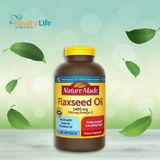  Dầu hạt lanh bổ sung Omega 3 6 9 Nature Made Flaxseed oil 1400 mg hộp 300 viên của Mỹ 