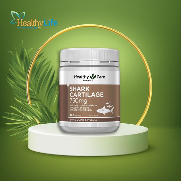  Sụn vi cá mập Healthy Care Shark Cartilage 750mg 200 viên 