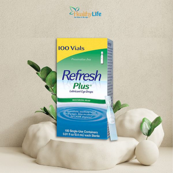  Thuốc nhỏ mắt Refresh Plus Lubricant Eye Drops của Mỹ 100 tuýp 