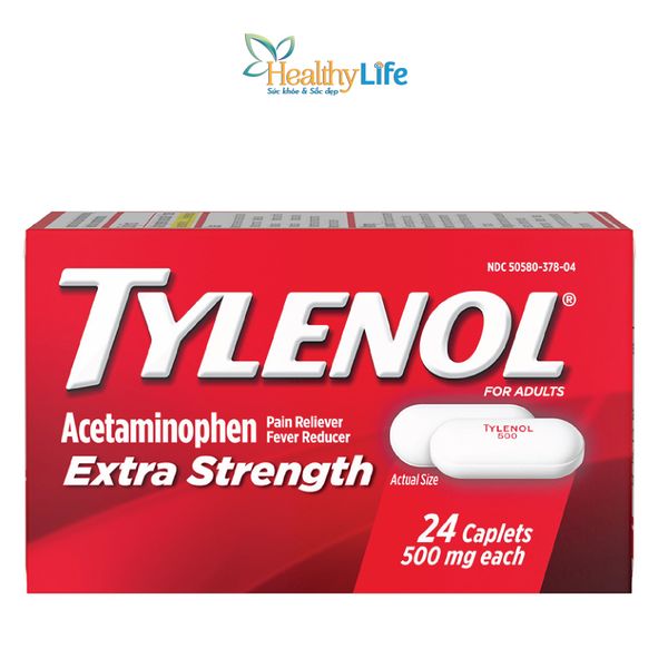  Viên uống giảm đau hạ sốt Tylenol Acetaminophen Extra Strength 500mg 