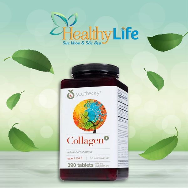  Viên uống chống lão hóa da Collagen Youtheory Type 1-2-3 