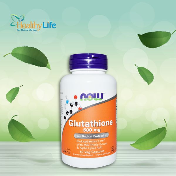  Viên uống trắng da nội sinh NOW Glutathione 500 mg 60 viên 