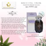  Nước Hoa Nữ Euro Viet, ROSAS N.1 70ml (Inspired by Midnight Lancome) 