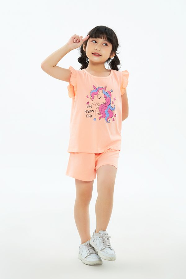 Bộ đồ bé gái áo sát nách CHIHO GSH304R