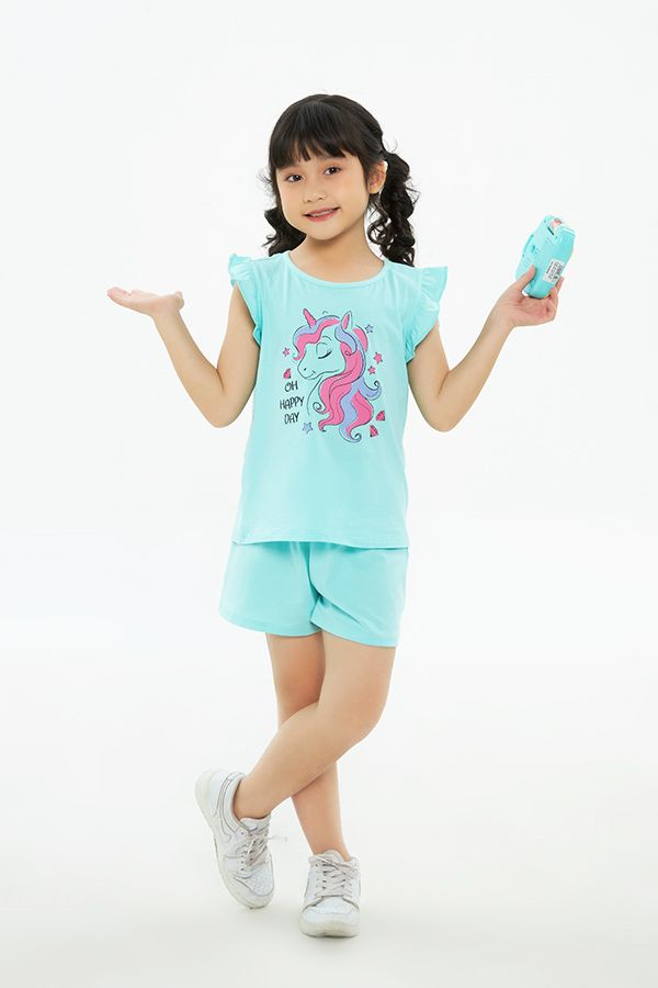 Bộ đồ bé gái áo sát nách CHIHO GSH304R