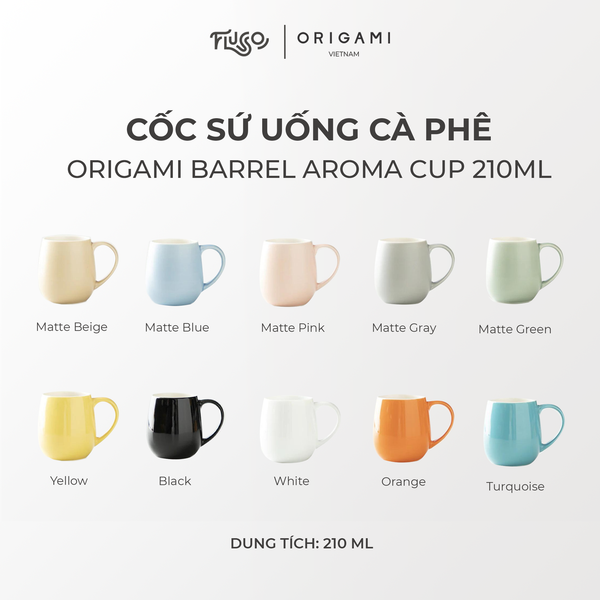  Cốc sứ Origami Barrel Aroma Cup 