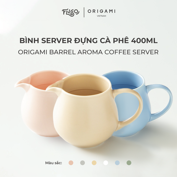  Bình sứ đựng cà phê Origami Barrel Server 