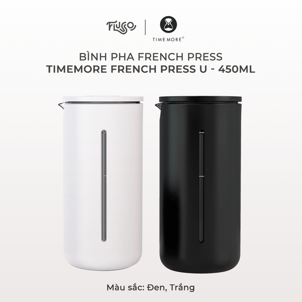  Bình French Press thủy tinh bọc nhựa Timemore 