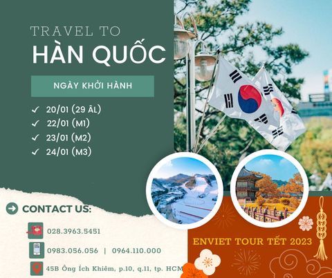 HÀN QUỐC - SEOUL - NAMI - LOTTE WORLD - TRƯỢT TUYẾT - 5N4D - TẾT NGUYÊN ĐÁN