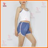  DB104 - Bộ đồ thun cotton nữ áo 2 dây croptop quần đùi phù hợp làm đồ bộ mặc nhà, hoặc đồ ngủ nữ. 