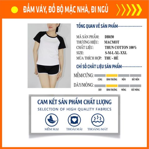  DB030 - [HÌNH SHOP TỰ CHỤP] Bộ đồ nữ mặc nhà thun cotton xinh xắn đáng yêu, có thể mặc đi chơi dạo phố, làm đồ đi ngủ. 