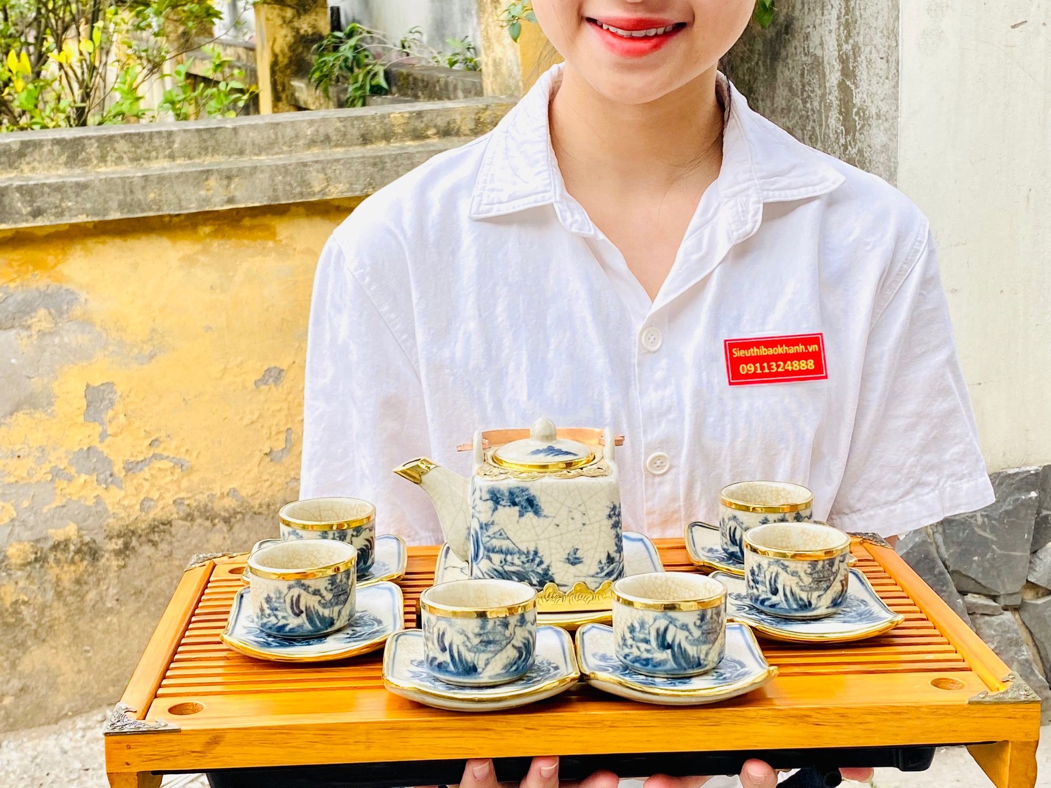 BỘ ẤM CHÉN BỌC ĐỒNG