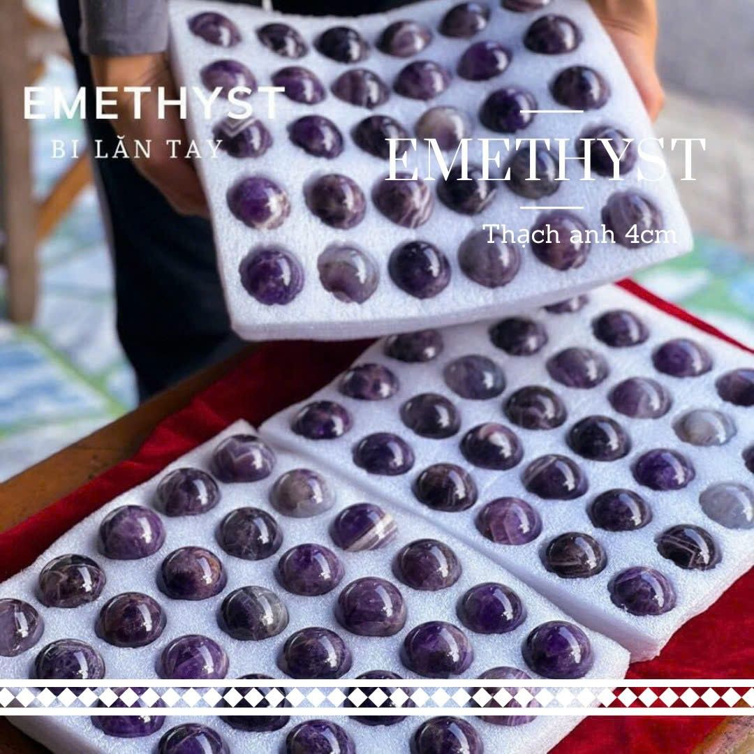 Bi Lăn Tay Đá Thạch Anh Tím Tự Nhiên 4cm