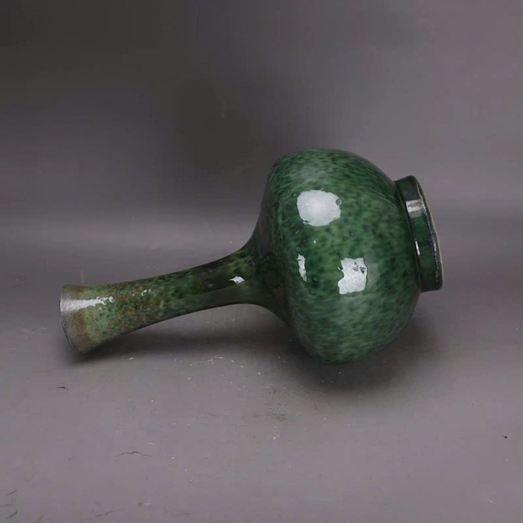 Bình gốm men rêu cổ BKCECN-9249