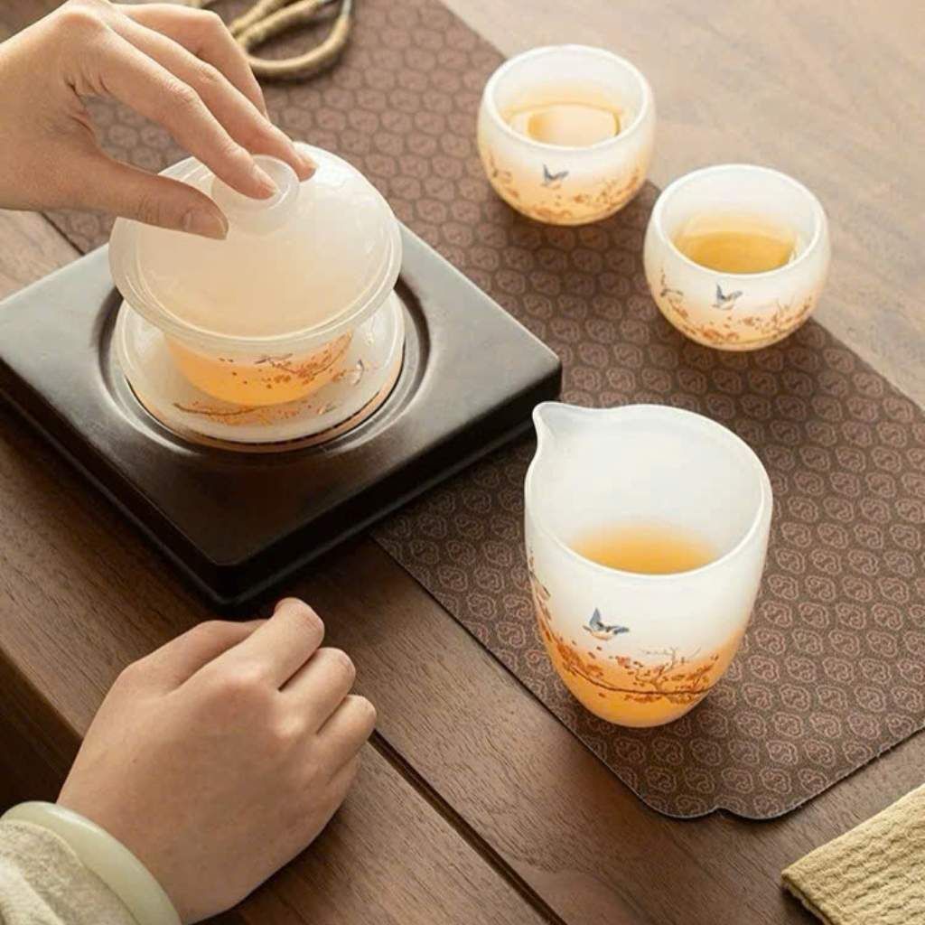 Set trà ngọc chim én mùa xuân BKCECN-9257