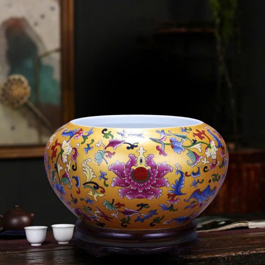 Bình gốm hoa văn thủ công BKCECN-9264