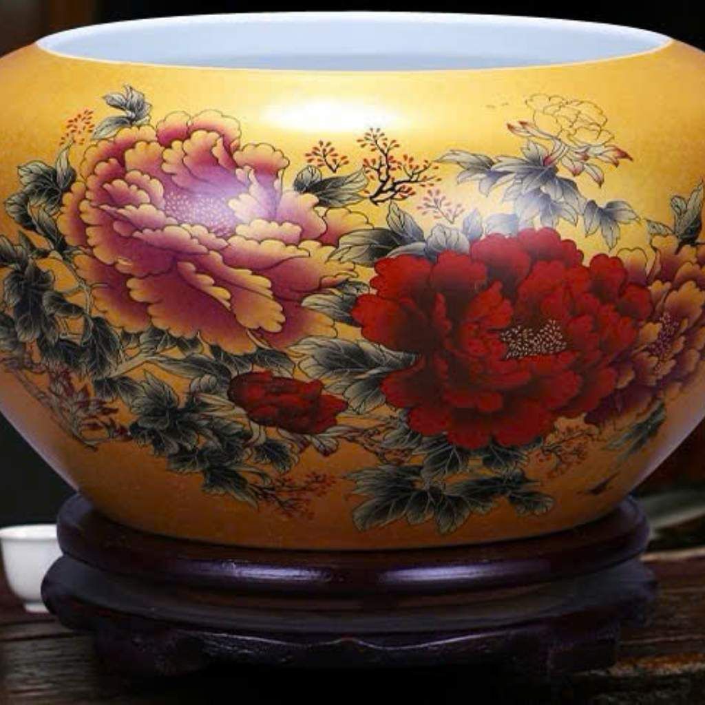 Bình gốm hoa văn thủ công BKCECN-9264