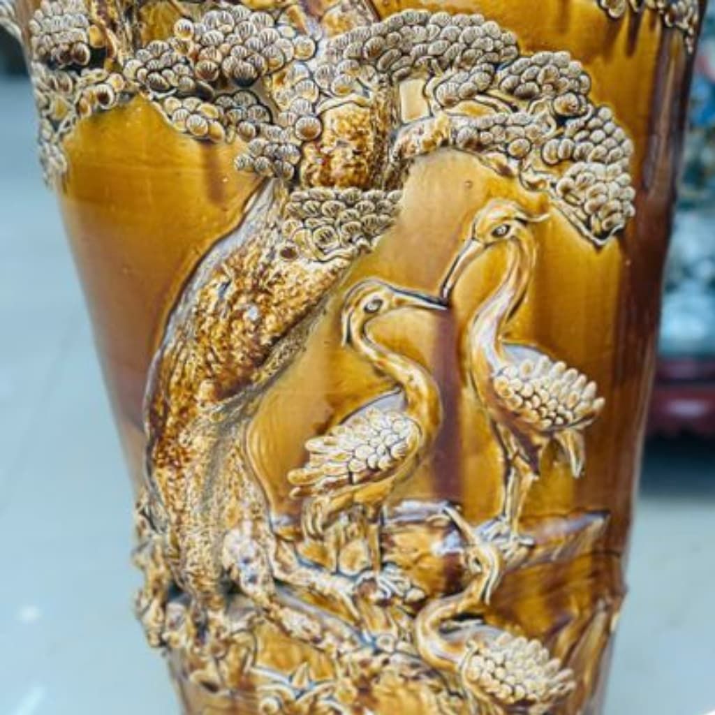 Bình gốm thạp tùng hạc trường BKCEVN-9001