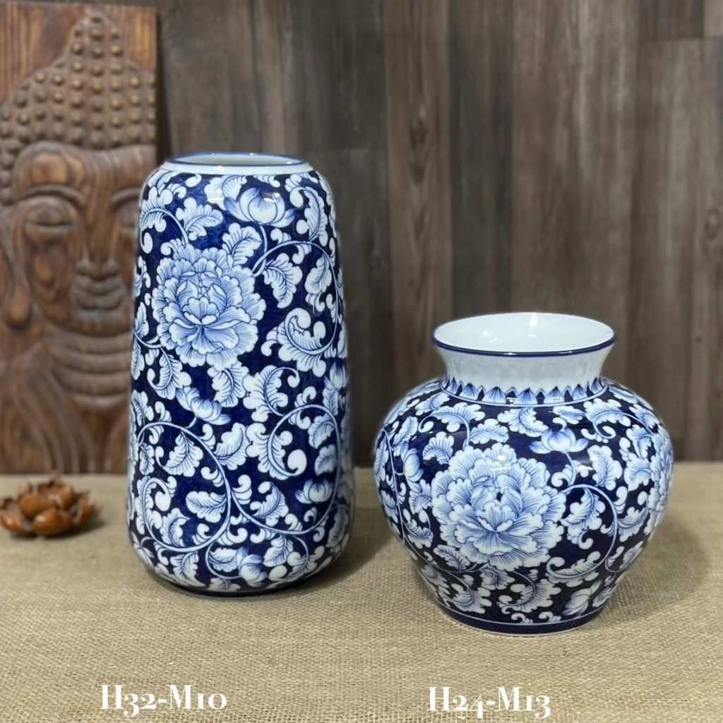 Bộ đôi bình vẽ phù dung BKCEVN-9040