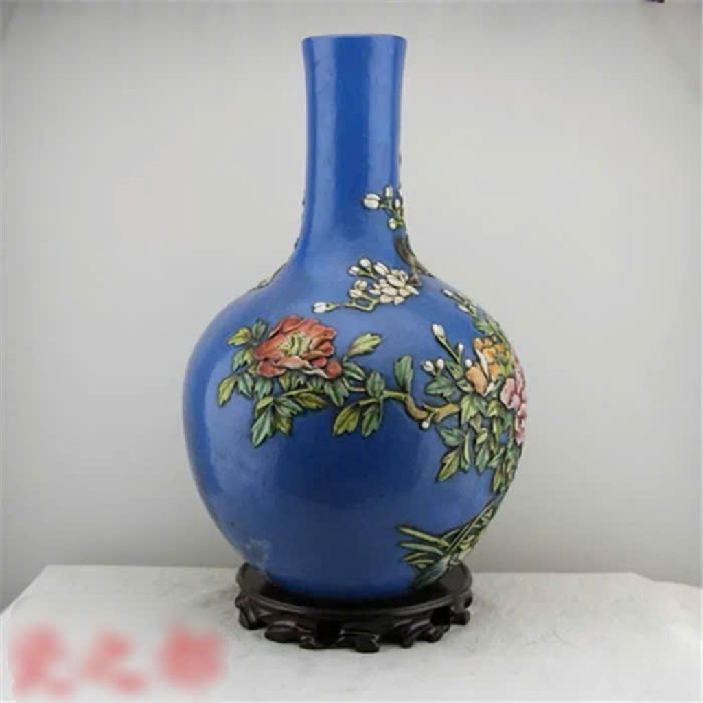 Bình gốm cổ men lam BKCECN-9224
