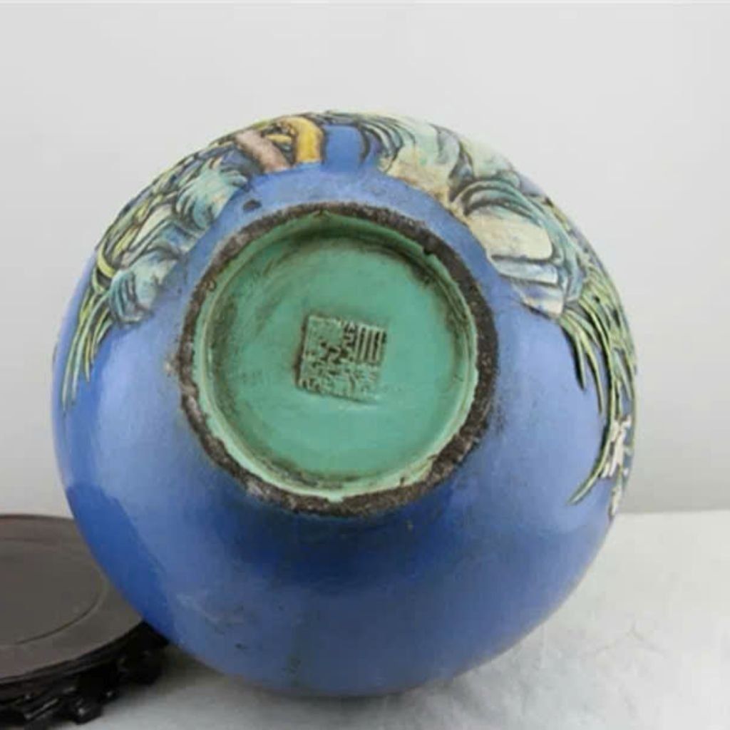 Bình gốm cổ men lam BKCECN-9224