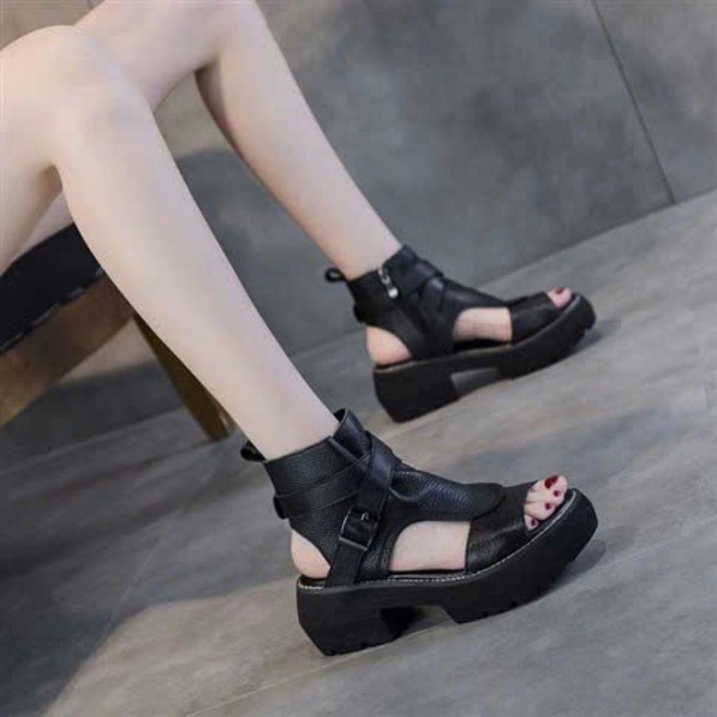 Sandal boot hở mũi phong cách châu Âu BKFAVN-9038
