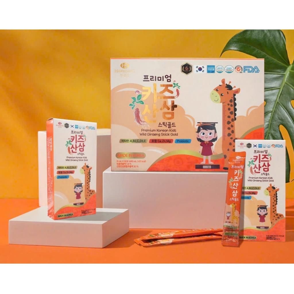 Nước sâm Premium Korean Kids Wild Ginseng Stick Gold BKHEKR-9117