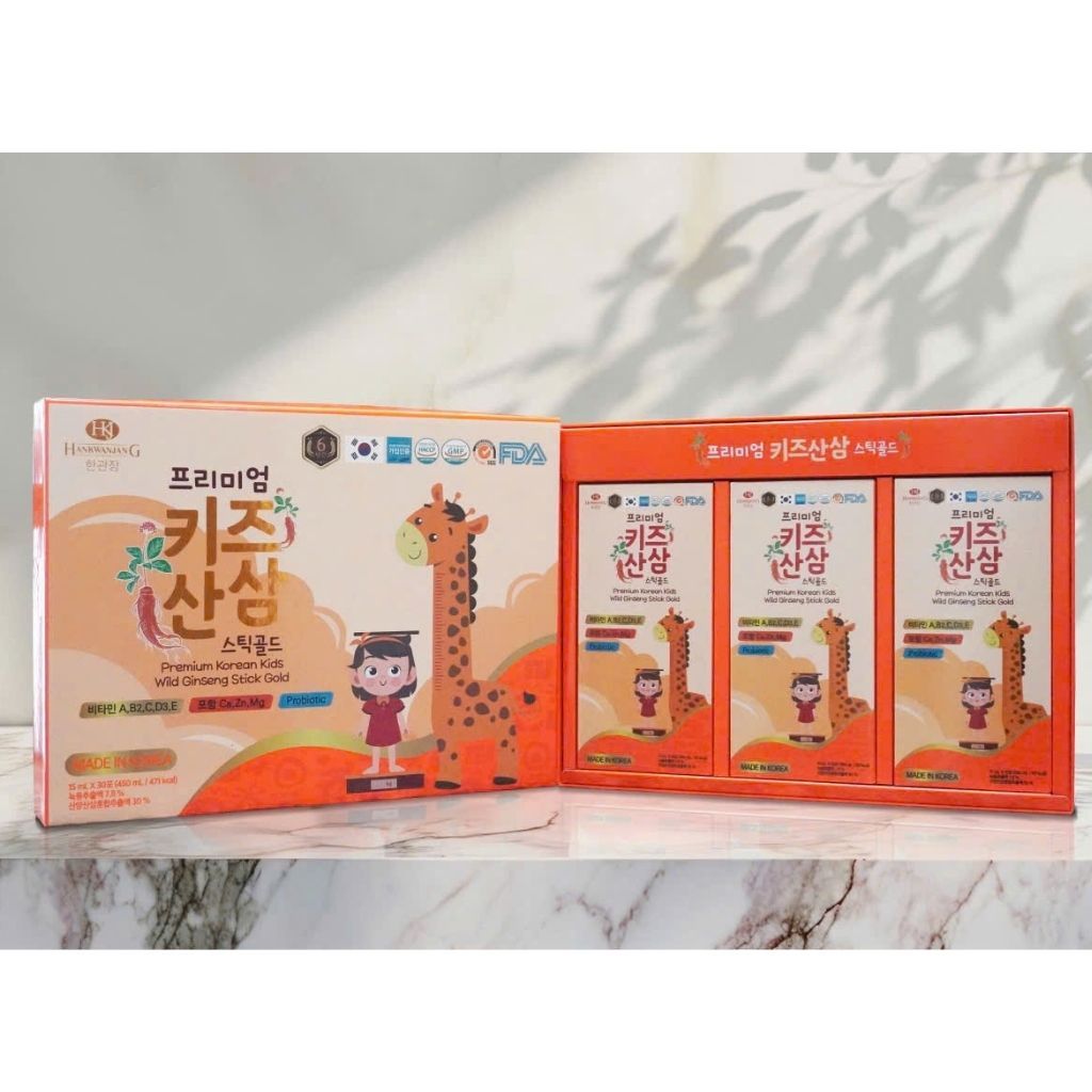Nước sâm Premium Korean Kids Wild Ginseng Stick Gold BKHEKR-9117