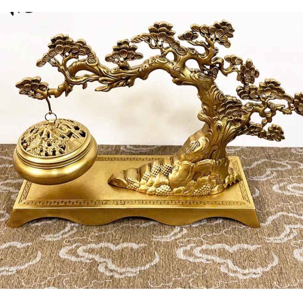 Lò đốt hương bằng đồng nguyên chất BKMECN-9136