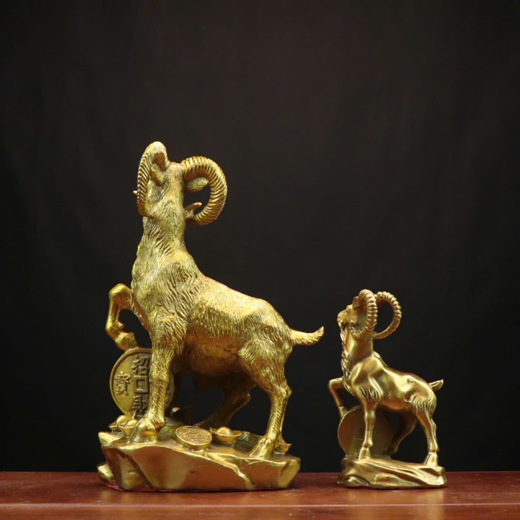 Tượng Dê Phong Thủy Bằng Đồng BKMECN-9137