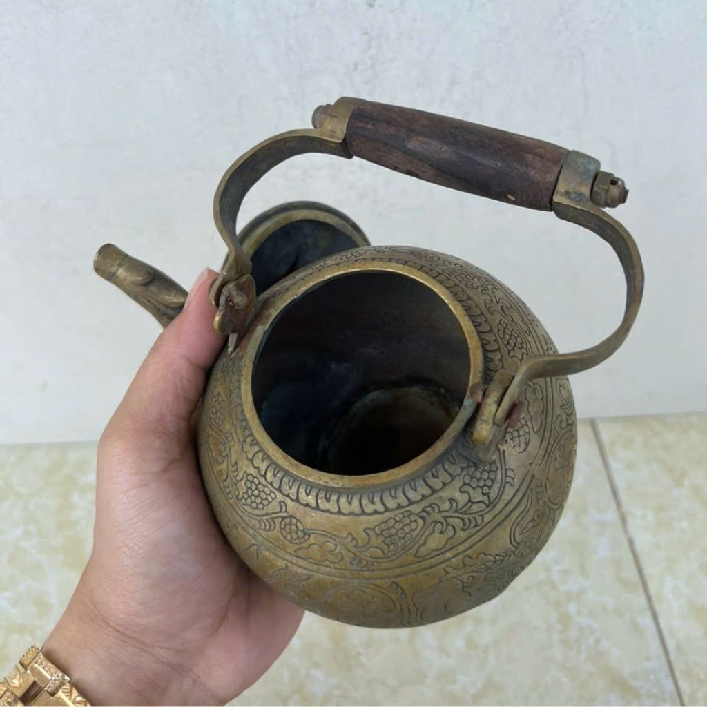 Ấm Đồng Cũ Trạm Rồng Phụng BKMEVN-9100