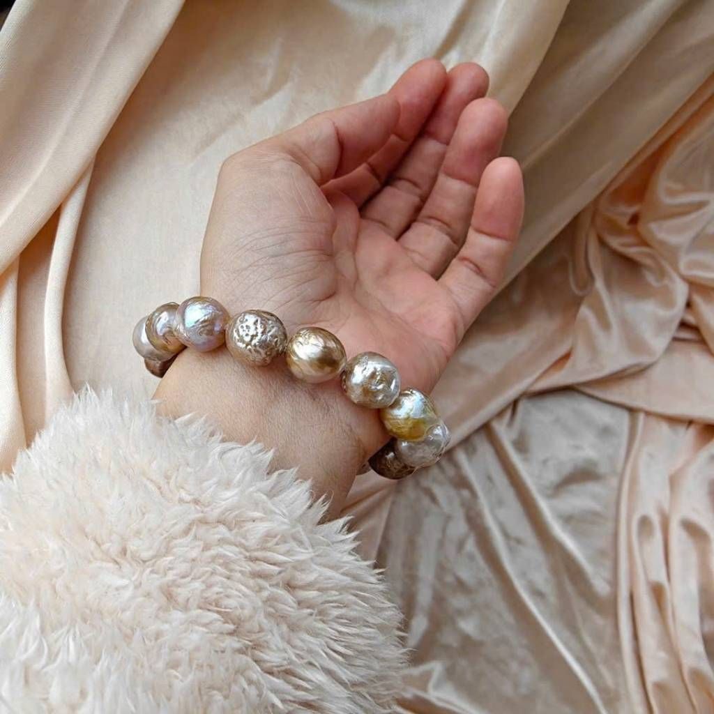 BỘ TRANG SỨC NGỌC TRAI BAROQUE TỰ NHIÊN BKSTCN-9101