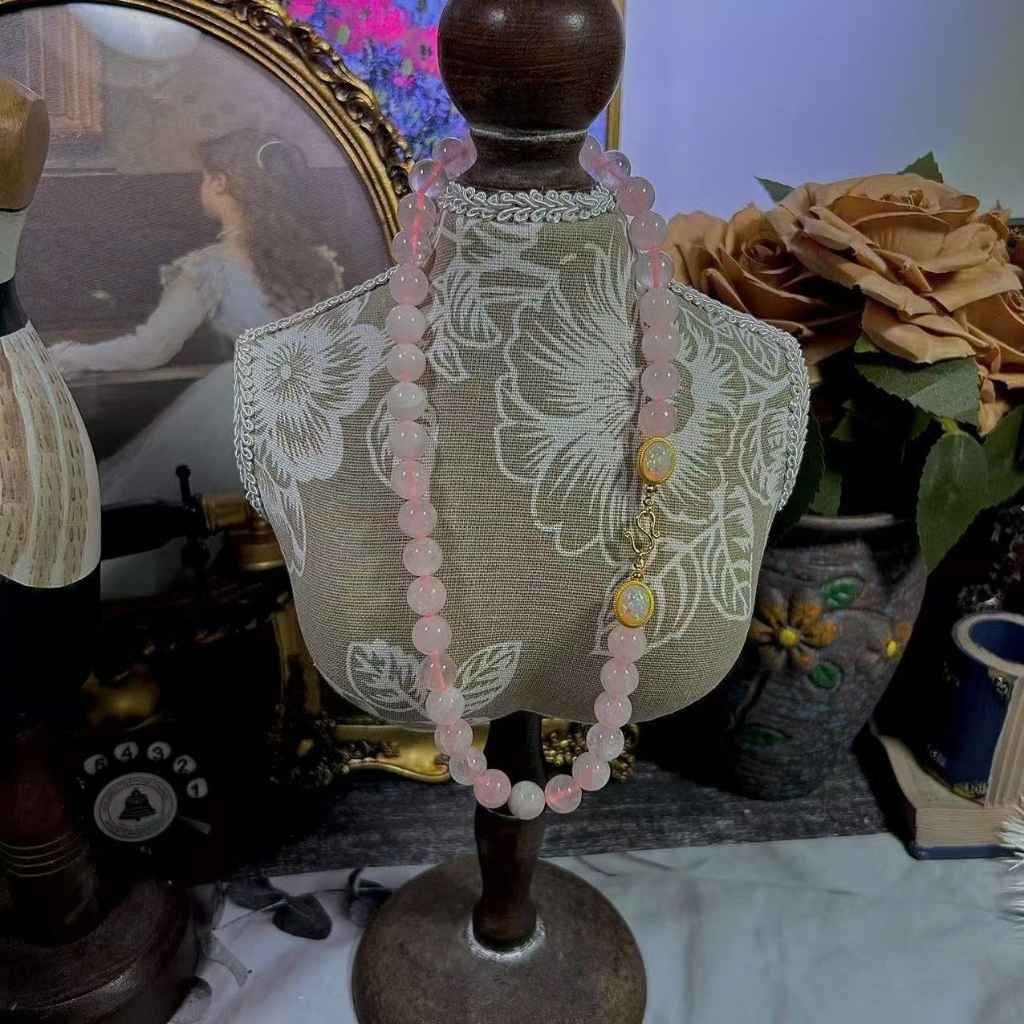 Dây chuyền cổ điển đá hồng ngọt ngào BKSTCN-9168