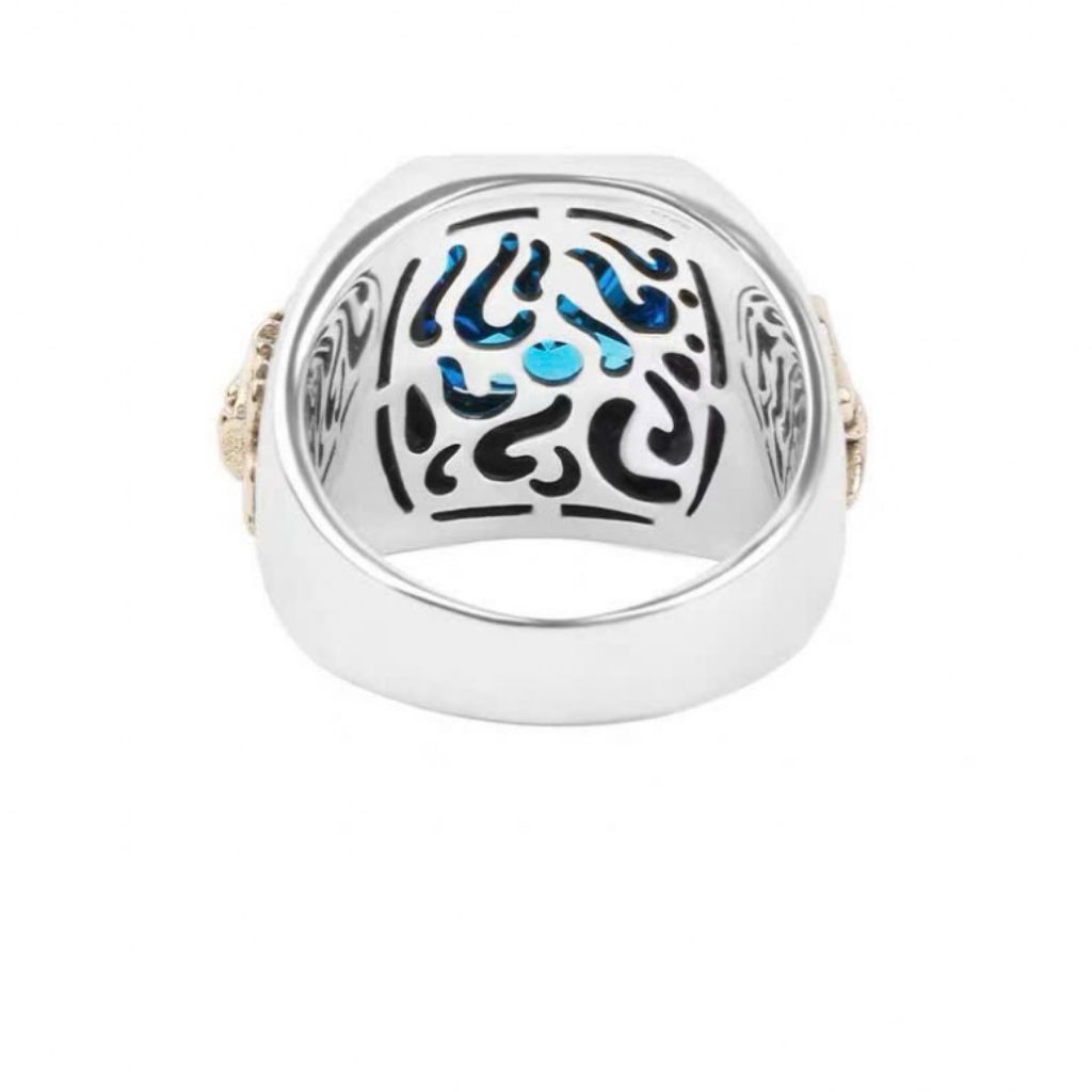Nhẫn nam đá quý xanh BKSTCN-9173