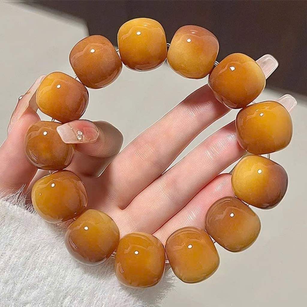 Chuỗi hạt tay bồ đề tự nhiên dáng trụ cổ điển BKSTCN-9193