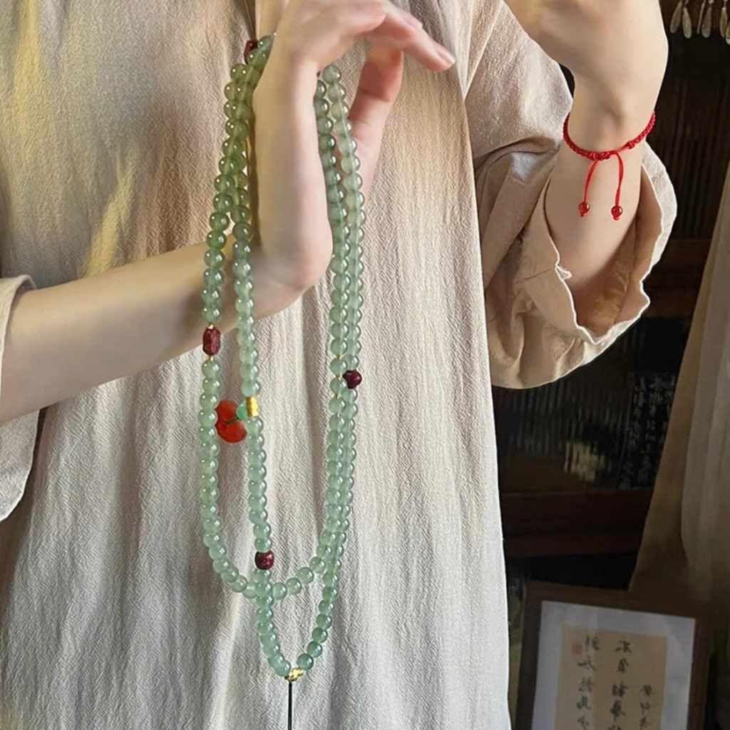 Dây chuyền chu sa kết hợp lưu tô BKSTCN-9203
