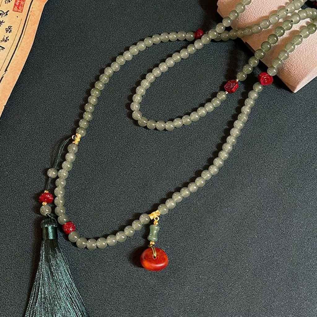 Dây chuyền chu sa kết hợp lưu tô BKSTCN-9203