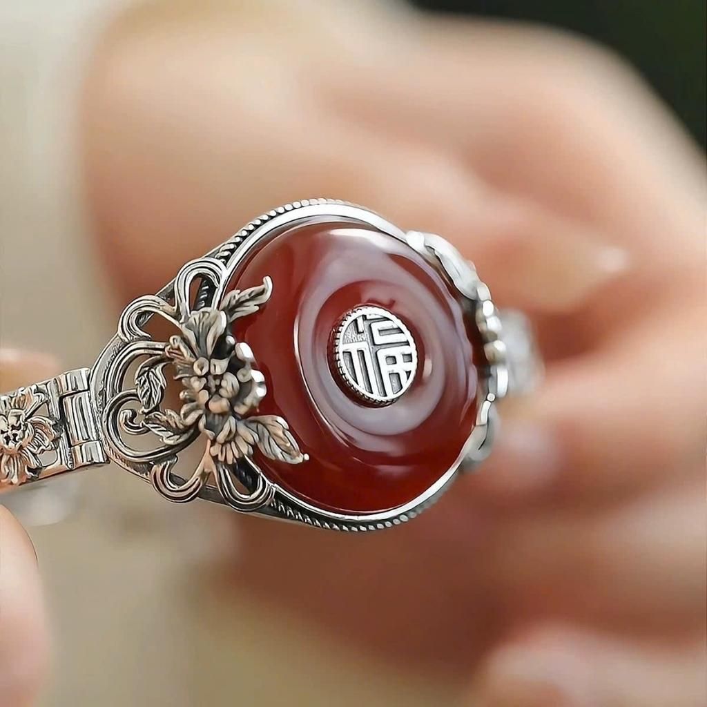 Vòng tay bạc 925 hoa mẫu đơn BKSTCN-9204