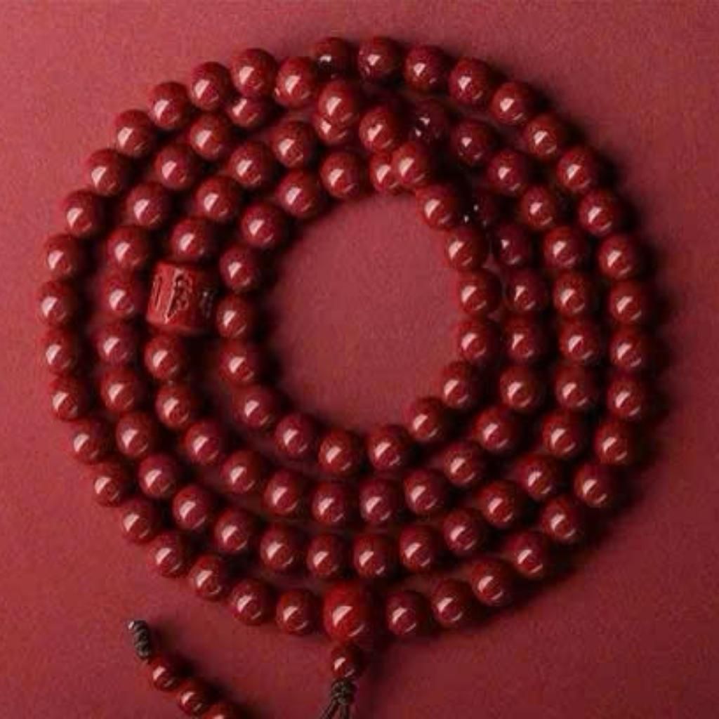 Vòng tay chu sa 108 hạt 6 ly BKSTCN-9217
