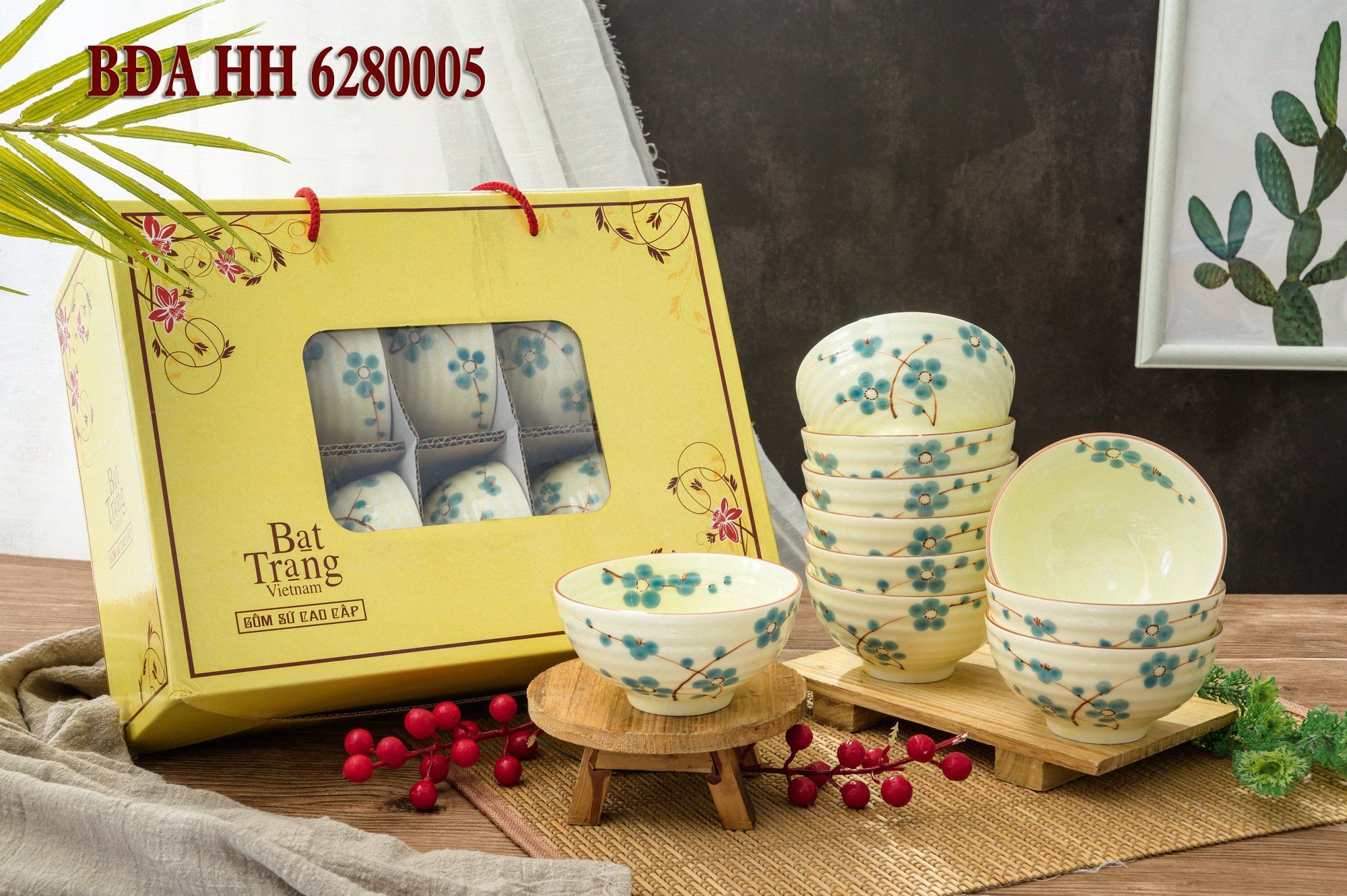 Bộ 10 Chén Ăn Cơm Gốm Sứ Bát Tràng Cao Cấp Đa Dạng Mẫu Mã Cực Đẹp