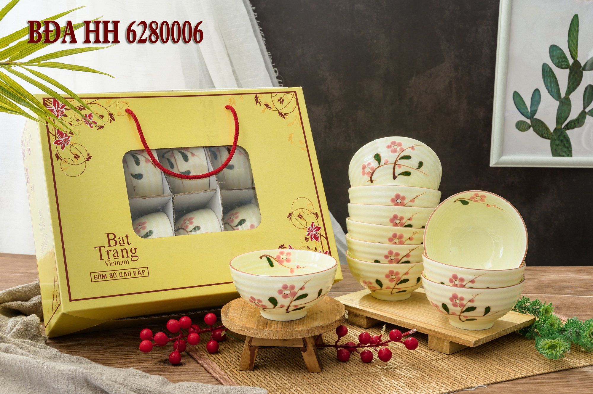 Bộ 10 Chén Ăn Cơm Gốm Sứ Bát Tràng Cao Cấp Đa Dạng Mẫu Mã Cực Đẹp