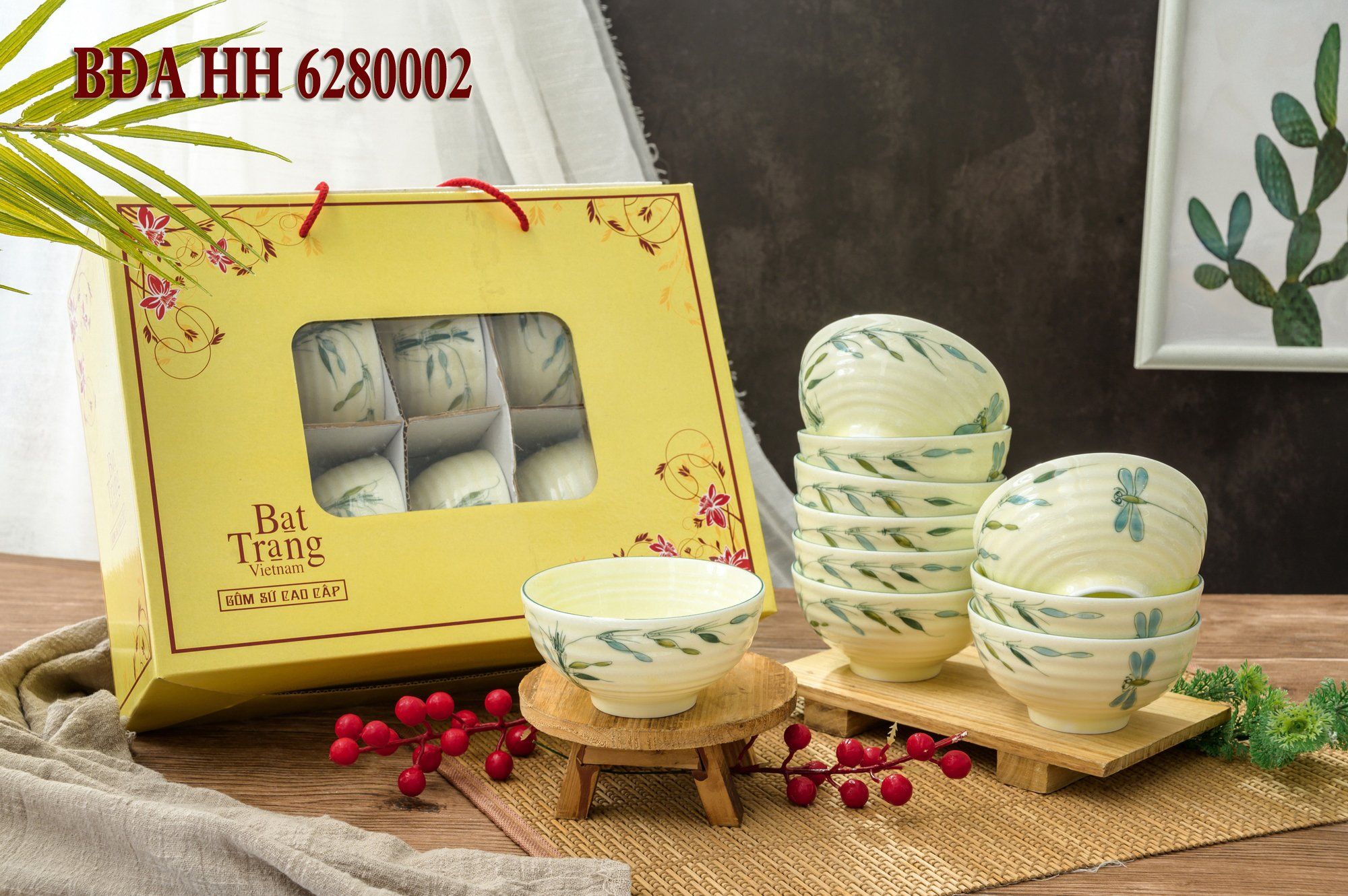 Bộ 10 Chén Ăn Cơm Gốm Sứ Bát Tràng Cao Cấp Đa Dạng Mẫu Mã Cực Đẹp