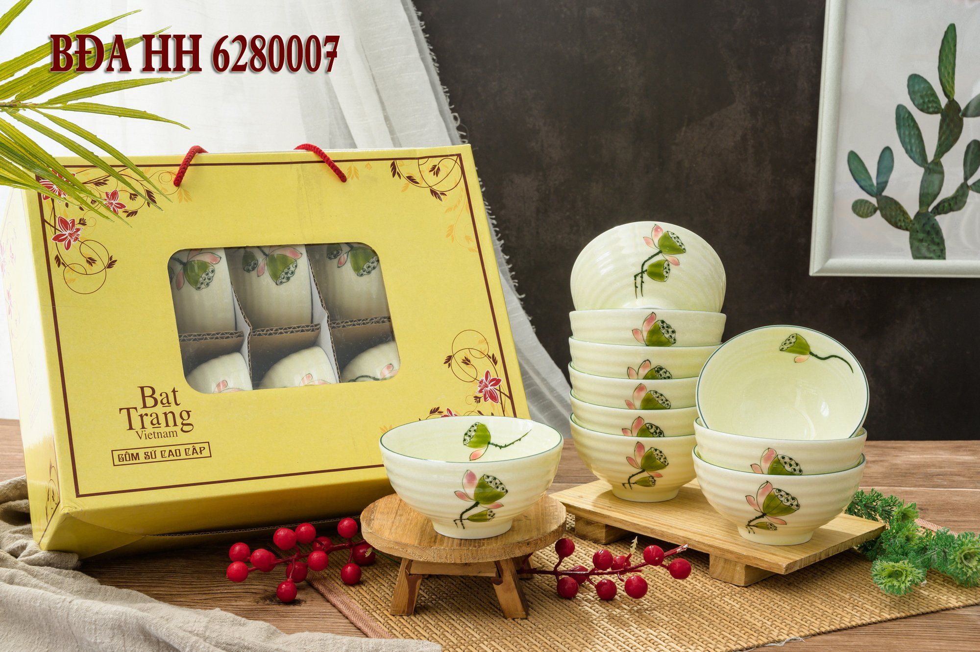 Bộ 10 Chén Ăn Cơm Gốm Sứ Bát Tràng Cao Cấp Đa Dạng Mẫu Mã Cực Đẹp