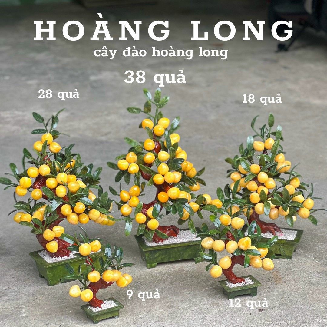  Cây Đào Phong Thuỷ Đá Ngọc Hoàng Long Cao Cấp 