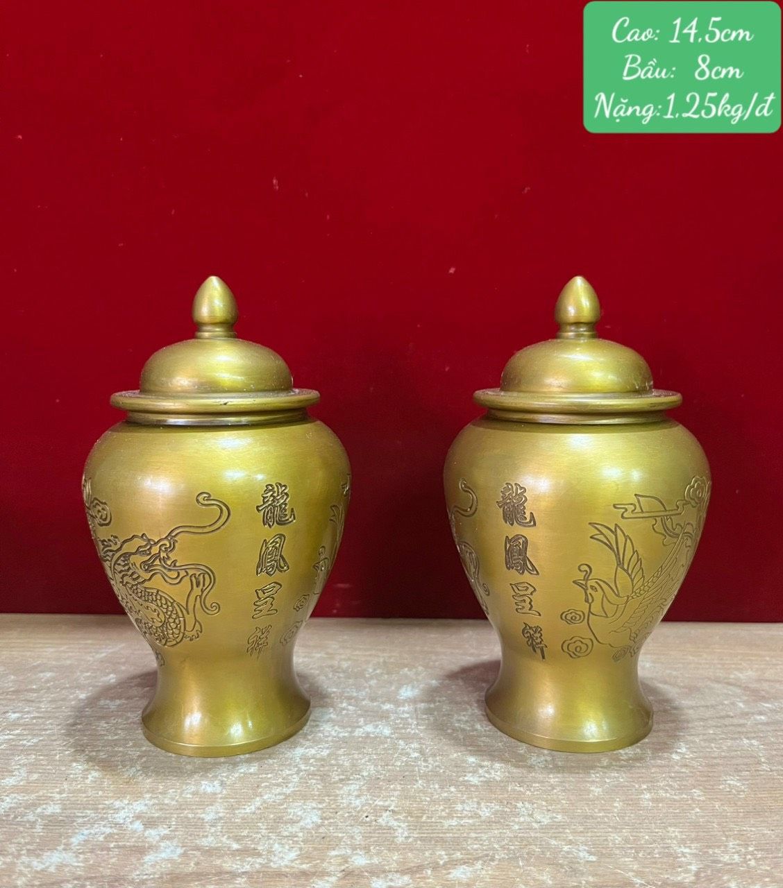 Chóe Long Phụng Bằng Đồng Cao Cấp Có 2 Kích Thước