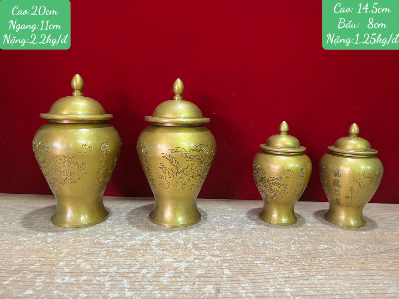 Chóe Long Phụng Bằng Đồng Cao Cấp Có 2 Kích Thước