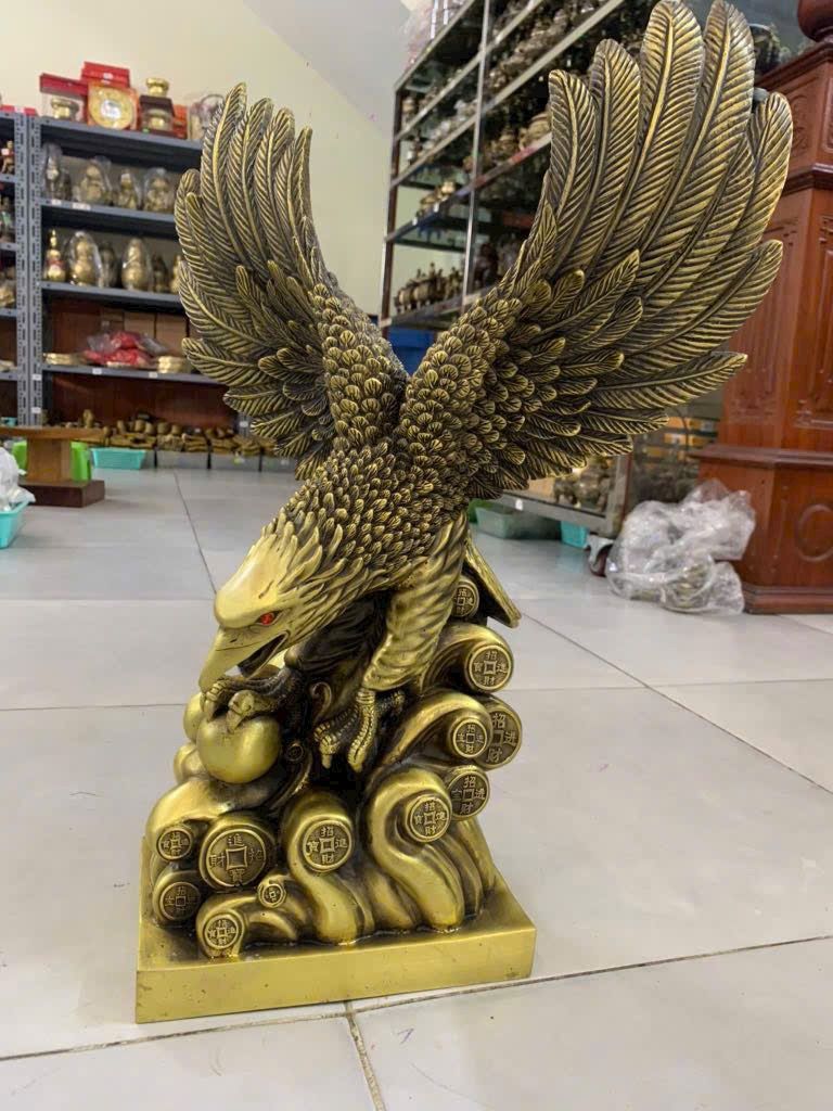 Tượng Đại Bàng Phong Thuỷ Bằng Đồng Cao Cấp 54cm
