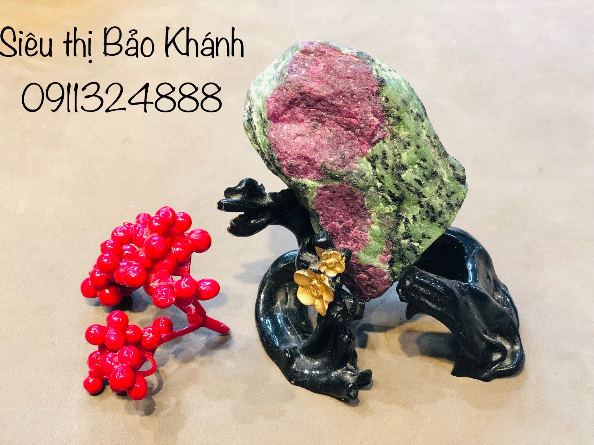 Đá Ruby Zoisite - Đá Ruby thô Nam Phi Xanh Hồng