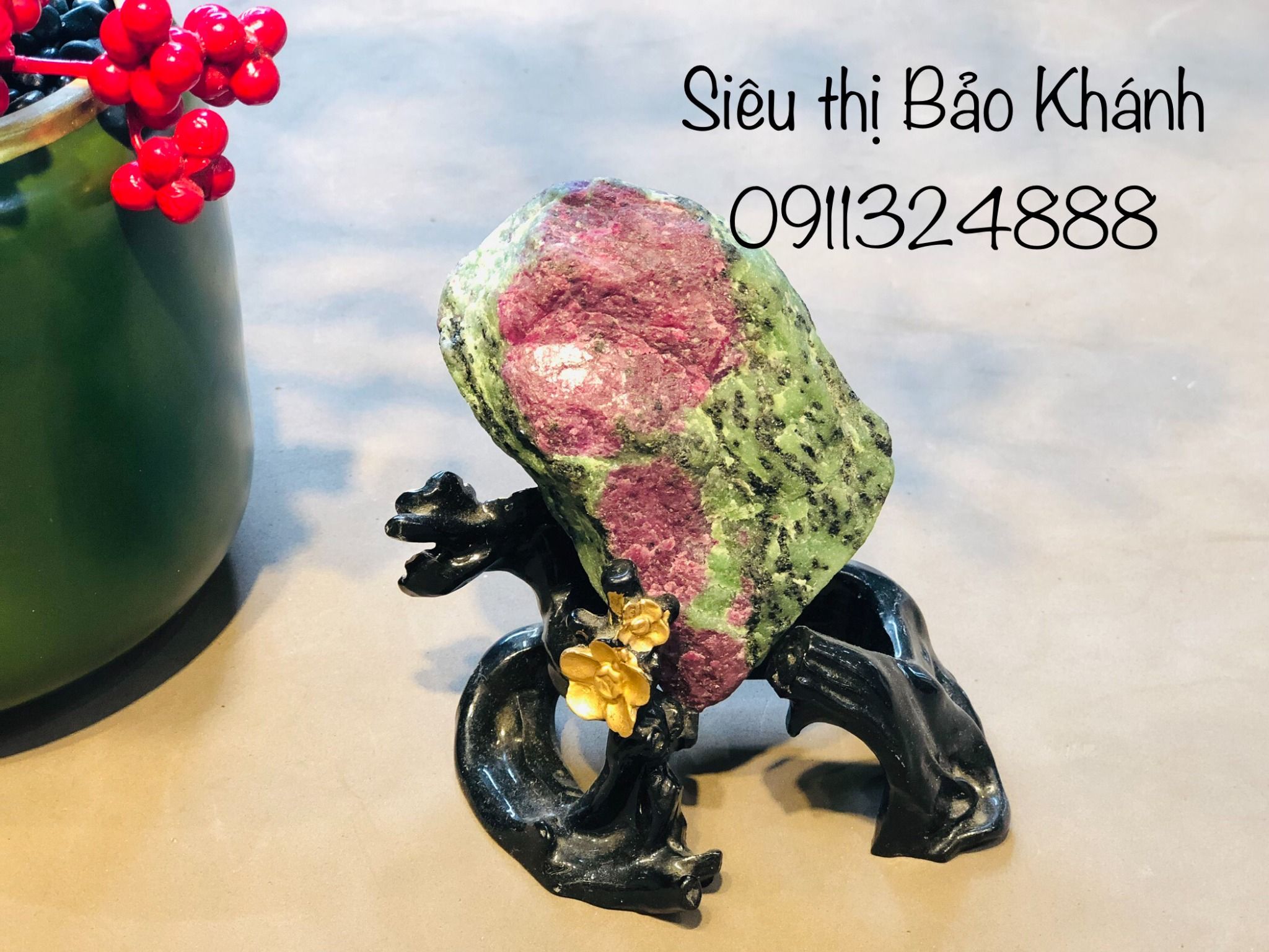 Đá Ruby Zoisite - Đá Ruby thô Nam Phi Xanh Hồng